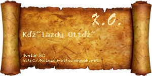 Kálazdy Ottó névjegykártya